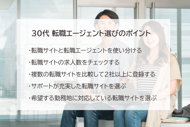 30代が転職エージェントを選ぶ際の重要ポイント